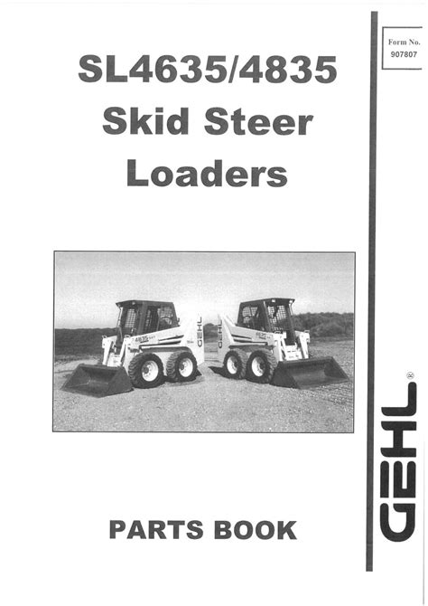 gehl model sl4835 skid steer starter|GEHL SKID STEER LOADERS 4635 4835 SL46 4835 SKID .